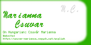 marianna csuvar business card